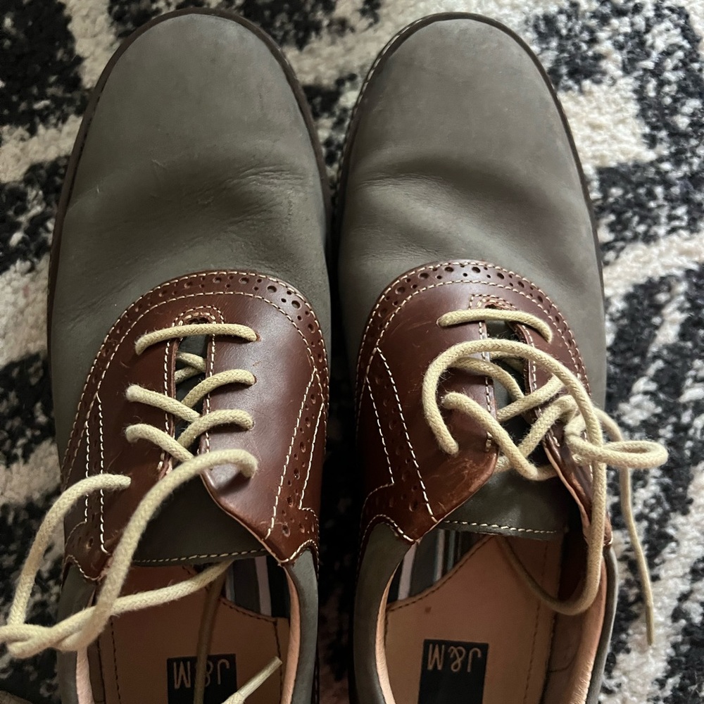 Johnston and Murphy Culling Saddle Gray WR suede